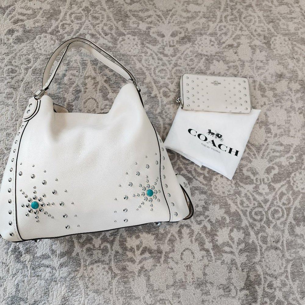 Coach Western Rivets XL Glovetanned Handbag Coach